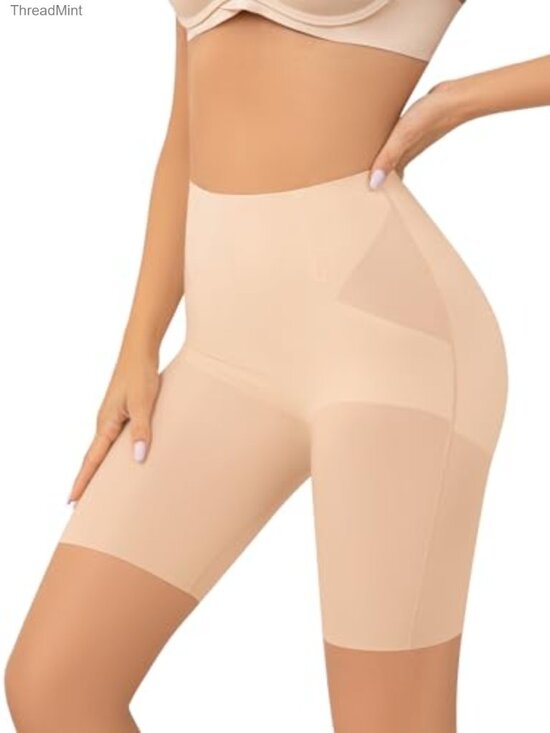 Other - Seamless Mid-Waist Mid-Thigh Shapewear Shorts, Light Tummy Control, No-Roll